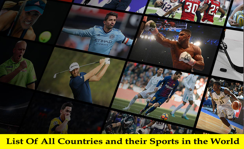 List Of All Countries and their Sports in the World