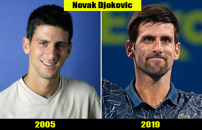 Novak Djokovic (2005, 2019) Then and now Transformation | Before and After