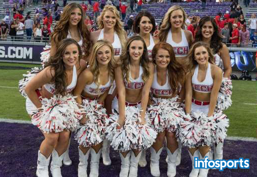 Texas Tech Red Raiders cheerleaders