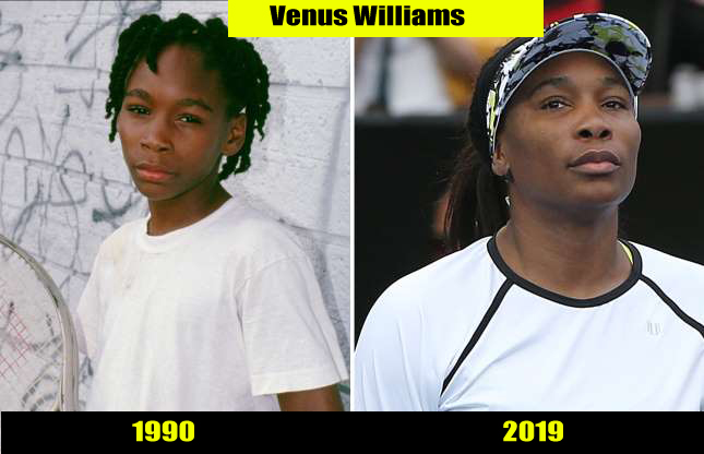 Venus Williams (1990, 2019) Then and now Transformation | Before and After