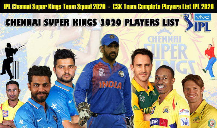 IPL Chennai Super Kings Team Squad 2020 | CSK Team Complete Players List IPL 2020