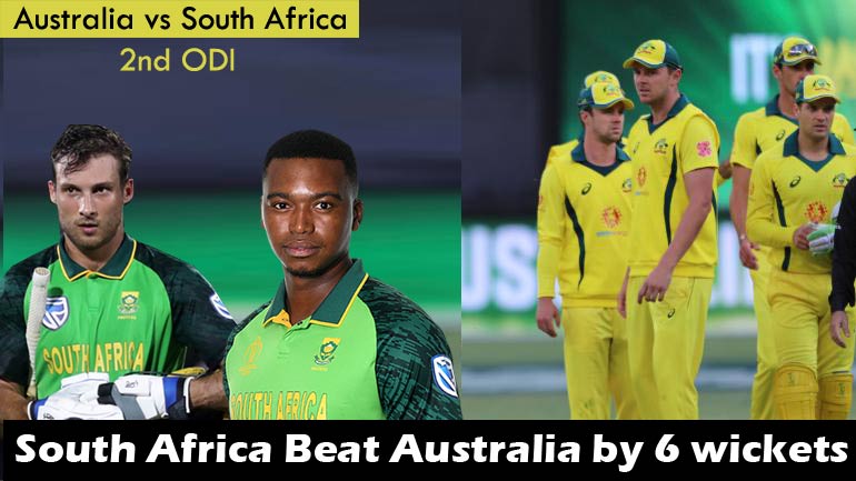 Australia vs South Africa 2nd ODI Match South Africa won by 6 wickets