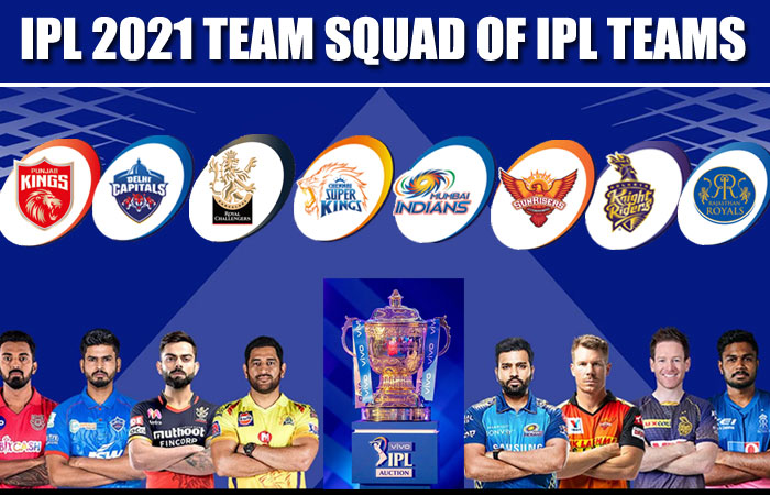 IPL 2021 Latest Full Team Squad Of all Eight IPL Teams