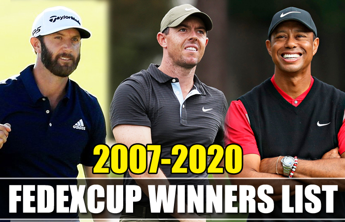 List of FedEx Cup Winners/Champions From 2007 to 2020