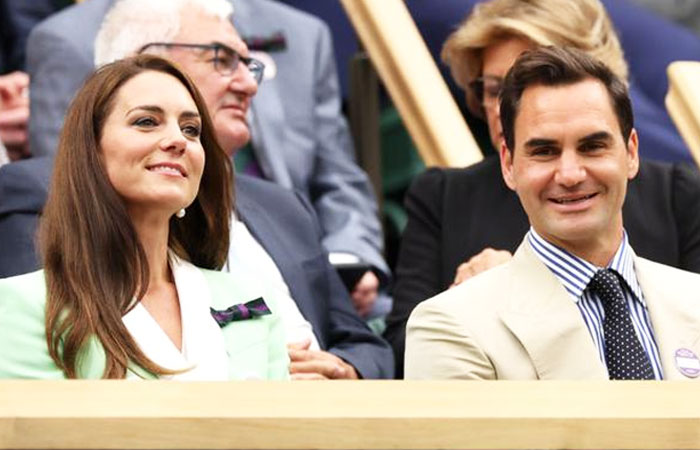 Roger Federer With Kate Middleton in the Wimbledon Center court